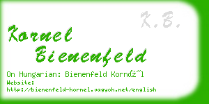 kornel bienenfeld business card